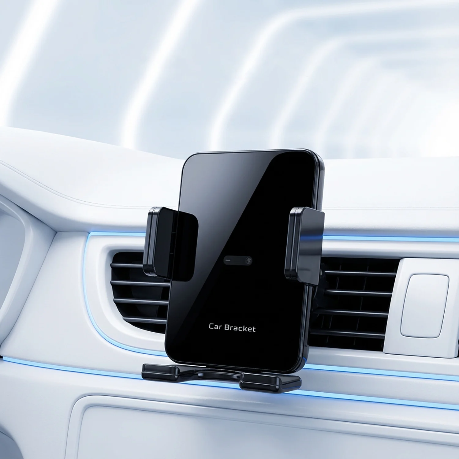 Infrared Auto-Sensing Car Phone Mount 15W Fast Wireless Charging AC Vent Magnetic Holder with 3-Axis Stabilization Anti-Shake