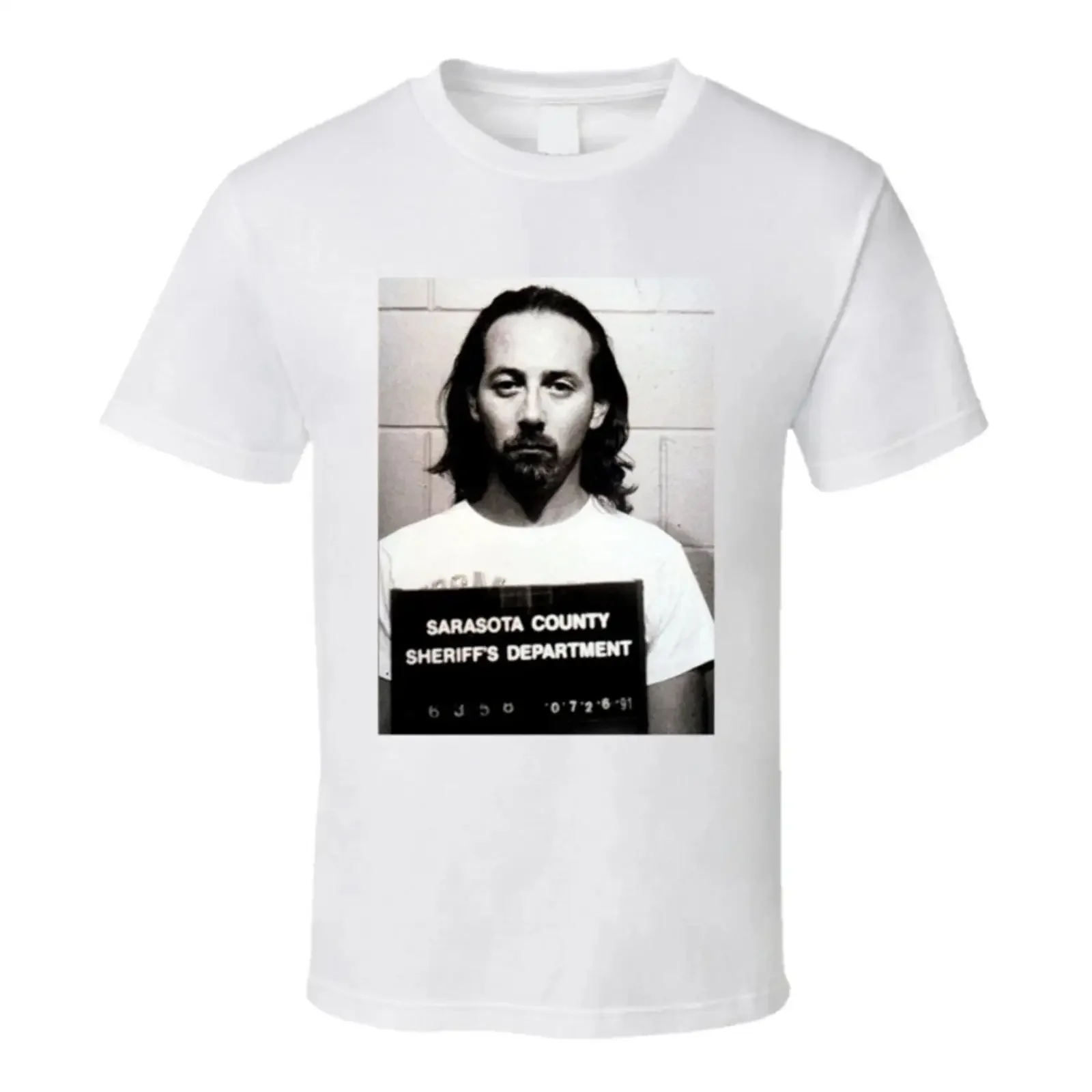 Paul Ruebens Pee Wee Herman Mugshot Fan T Shirt vintage Washed designer clothes streetwear Soft Versatile Unisex Casual homme