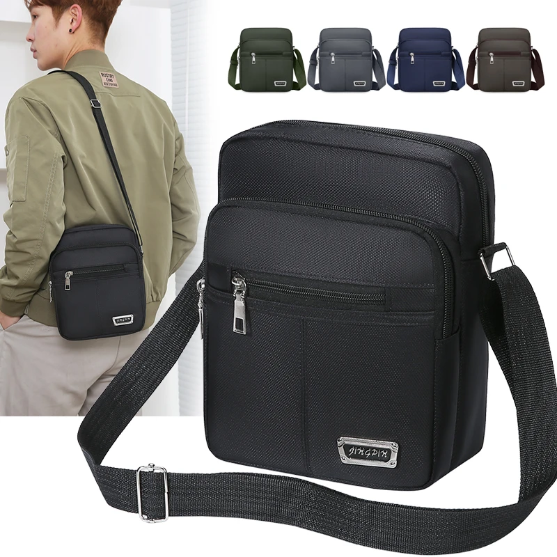 

Men Bag Korean Version Casual Large Capacity Multi Layer Waterproof One Shoulder Oblique Straddle Bag Men And Women Busine