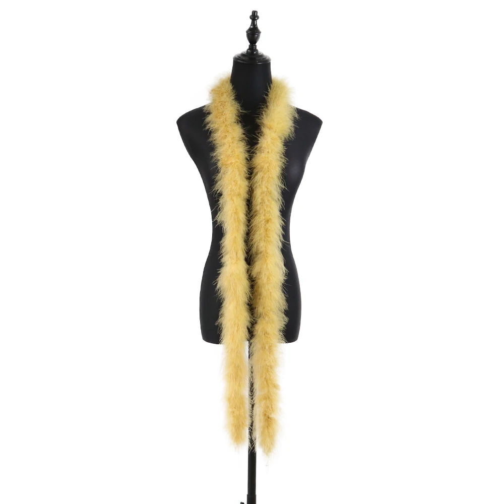 11 gram kalkoenveer boa pluizige maraboe veren sjaal bruiloft kleding accessoires vakantie decoraties naaien versieringen 2 meter