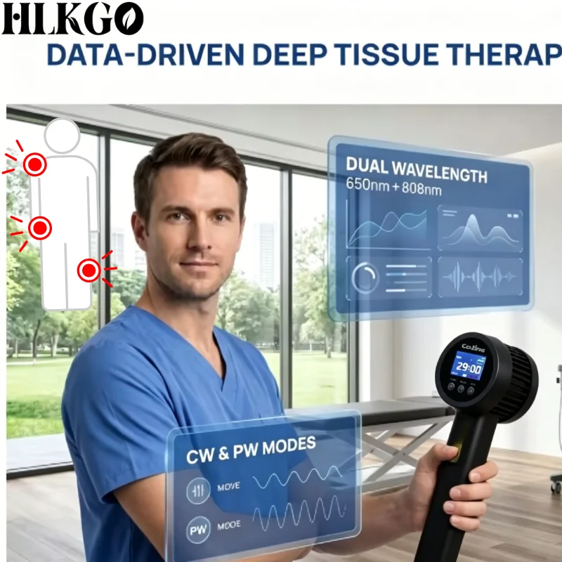 Clinical 1295mW Cold Laser Device Use While Charging Rechargeable for Carpal Tunnel Tendonitis Pain Relief Home Physiotherapy