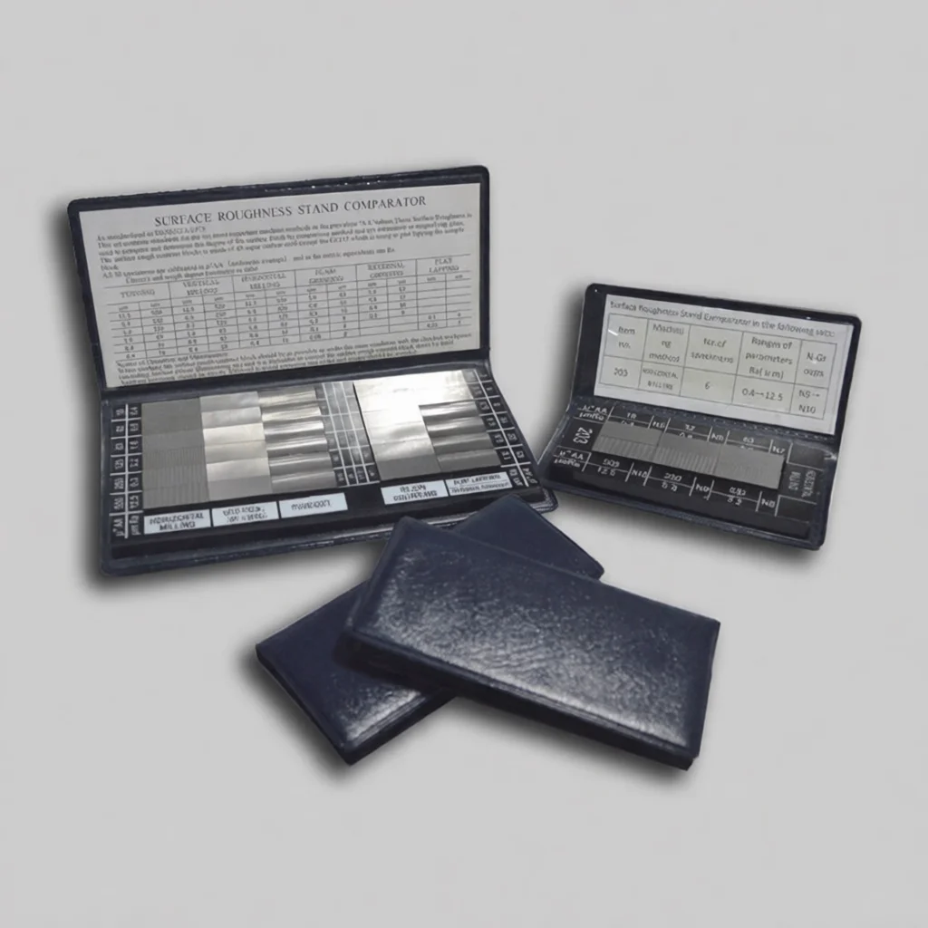 Machine Shop Surface Roughness Comparison Gauge Block Set Lathe Milling Grinding Metal Texture Quality Control Device