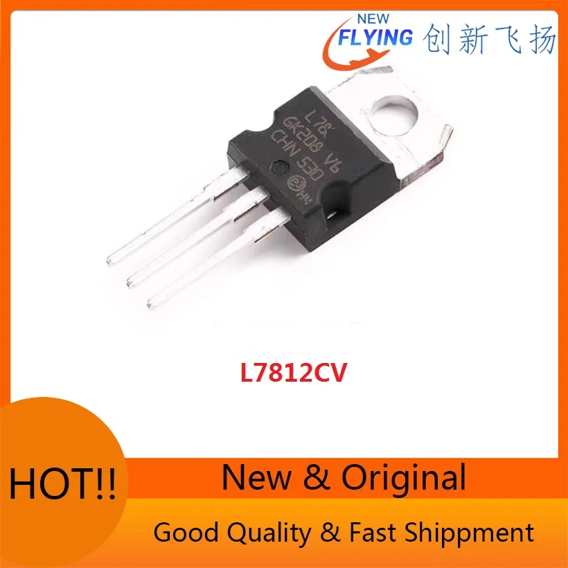 Free Shipping 10 PCS L7812CV Positive-Voltage Regulators LDO LM7812 7812 TO-220 L7812 12V