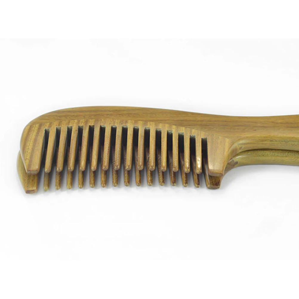 

20 Cm Green Sandalwood Natural Wood Smooth Teeth Anti-Static Care Massage Scalp Stimulation Lightweight Wooden Sandalwood Hair