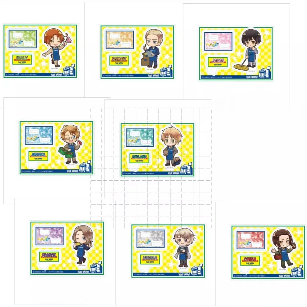 Game APH England Japan Italy Russia Germany France America Acrylic Stand Doll Anime Figure Model Plate Cosplay Toy Gift