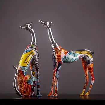 Art Deco Resin Dog Sculpture 1