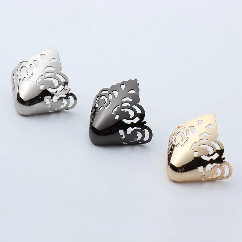 2 Pairs Metal High Heel Toe Cap Protector Pointed Shoe Head Cover Anti-Wear Repair Decoration Shoe Accessories