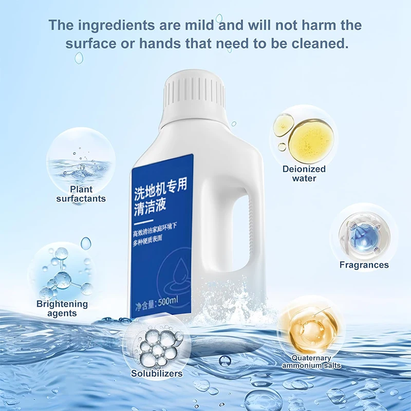 Liquid Fit For Dreame X40 Ultra\X30 Ultra\H11/H11 Max/H12/H13/H12 Pro / M12 /W10 Cleaning Fluid Parts Accessories 500ml
