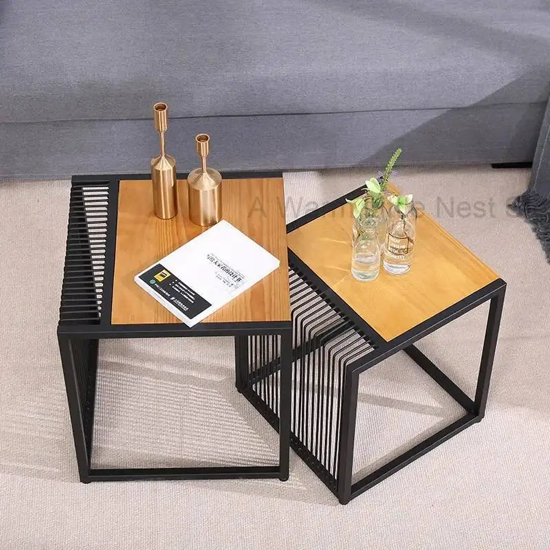 

Space Industrial Retro Coffee Metal Table Black Saving Coffee Table Room Telescopic Console Meuble Entree Home Furniture OC50BZ