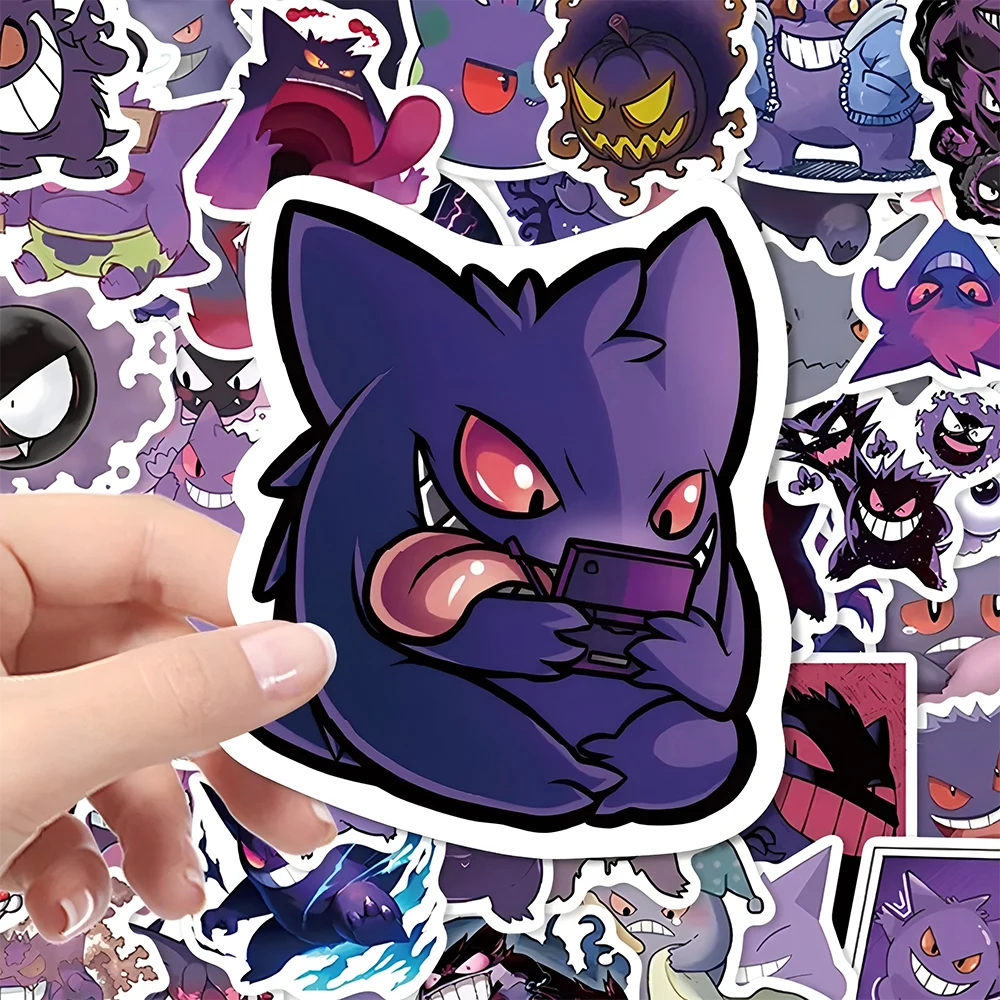 10/30/55PCS Pokemon Cute Gengar Anime Stickers Decal For Kid DIY Laptop Scrapbook Fridge Graffiti Funny Cartoon Sticker Toy Gift