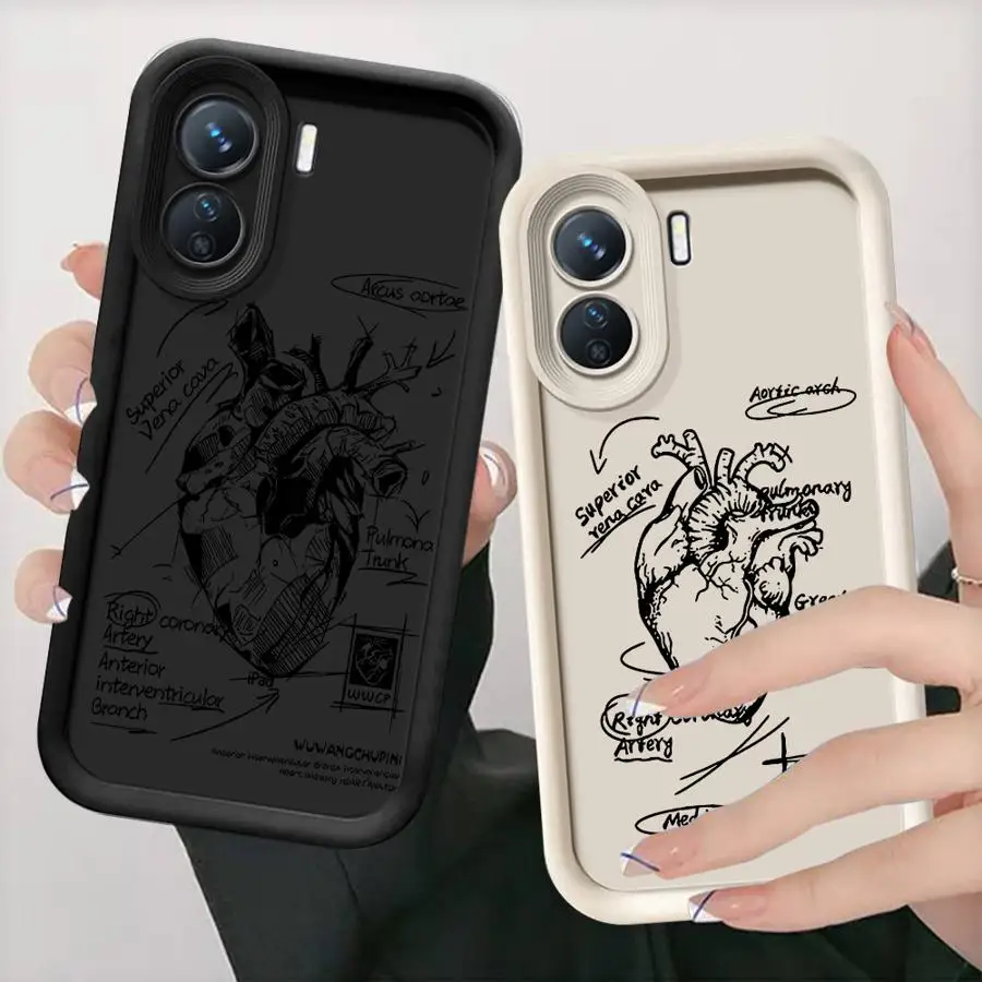 Etui na Redmi Note 10 11 12 Pro 11s 13 14 Pro Plus 12s Miękka obudowa z wzorem kreskówkowego serca