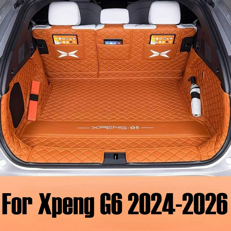 

Для Xpeng G6 2024 2025 2026 автомобильные аксессуары коврик для багажника задний багажник защита грузового багажника кожаный коврик модификация интерьера