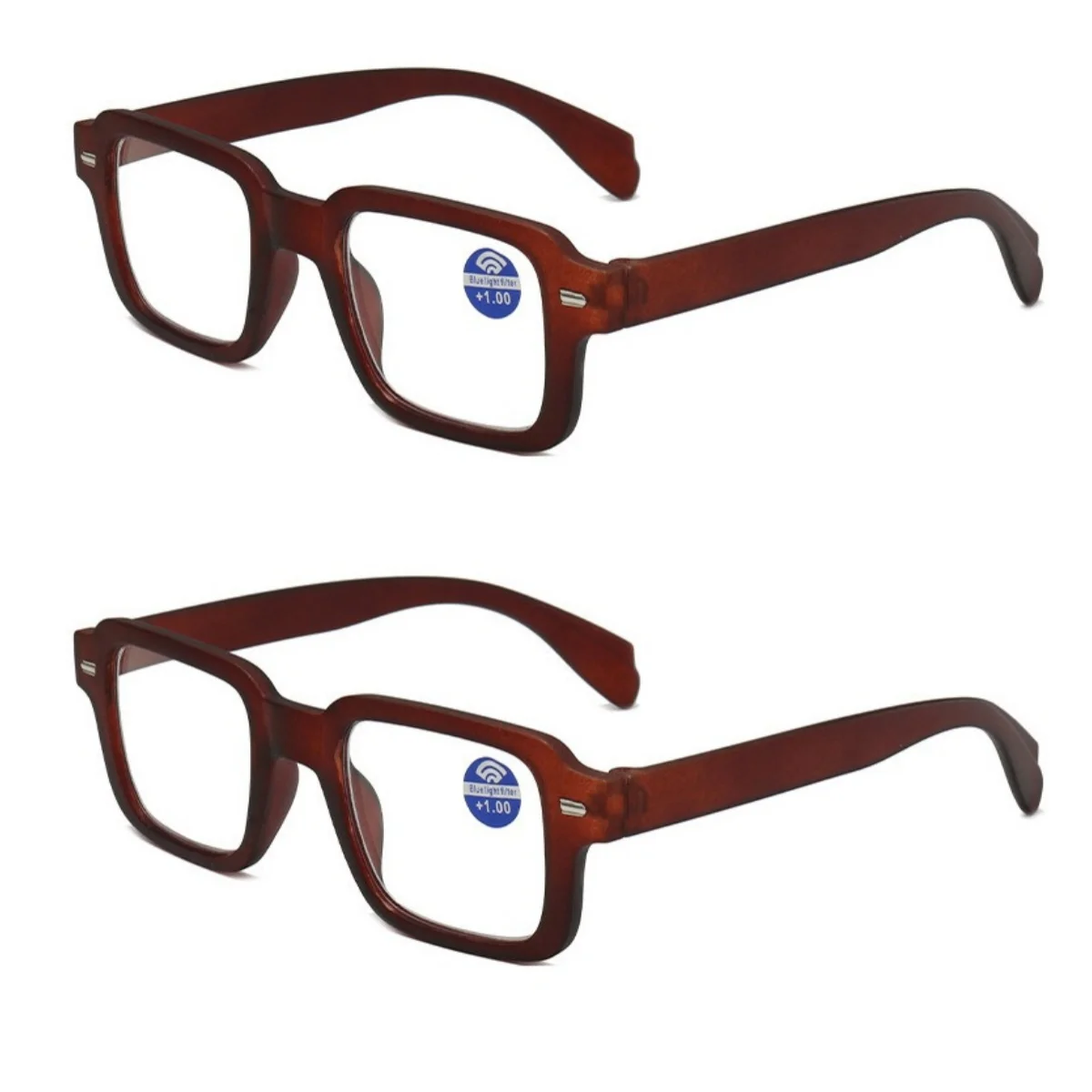 2PCS Nuovi Occhiali da lettura Uomo Donna Anti-luce blu Occhiali da lettura Cornice di moda Occhiali da presbiopia da +100 a +400 occhiali