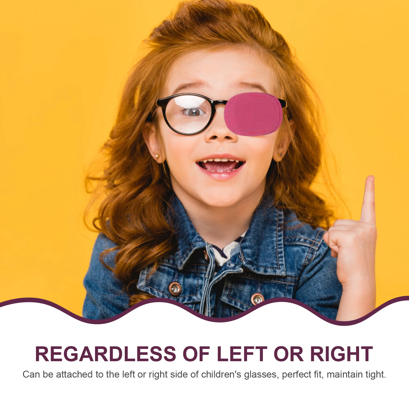 

3 Pairs Amblyopia Goggles Pink Eye Patches Fabric Medical Eyepatch Kids Glasses Non-woven Cover for