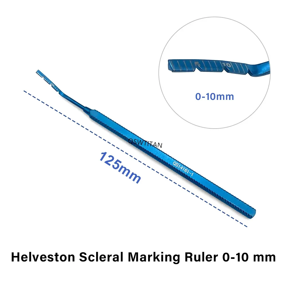 Titanium Helveston Scleral Marking Ruler 0-10 mm Ophthalmic  Surgical Instruments