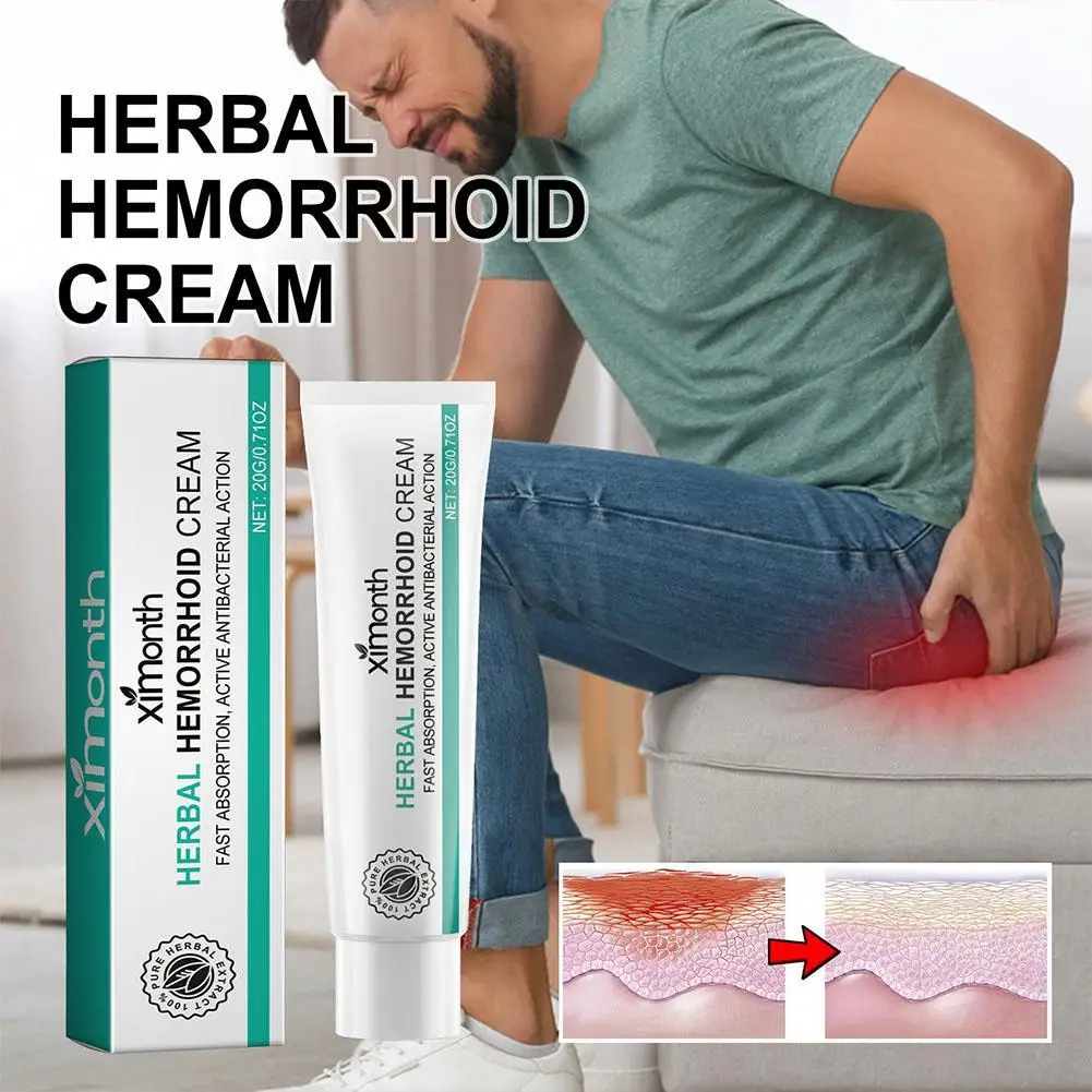 

20g Hemorrhoids Ointment Internal And External Piles Therapy Anus Pain Swelling Bleeding Relieve Anal Fissure Herbal Cream