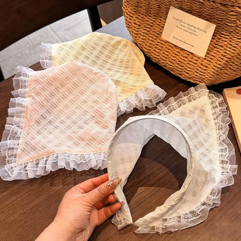 Süßer Spitzenbesatz Dreieckiger Kopftuchschal im Landhausstil Multifunktionaler Schleiergürtel für Urlaub, Strand, Alltag und Freizeit-Styling-Dekoration – Detail 6