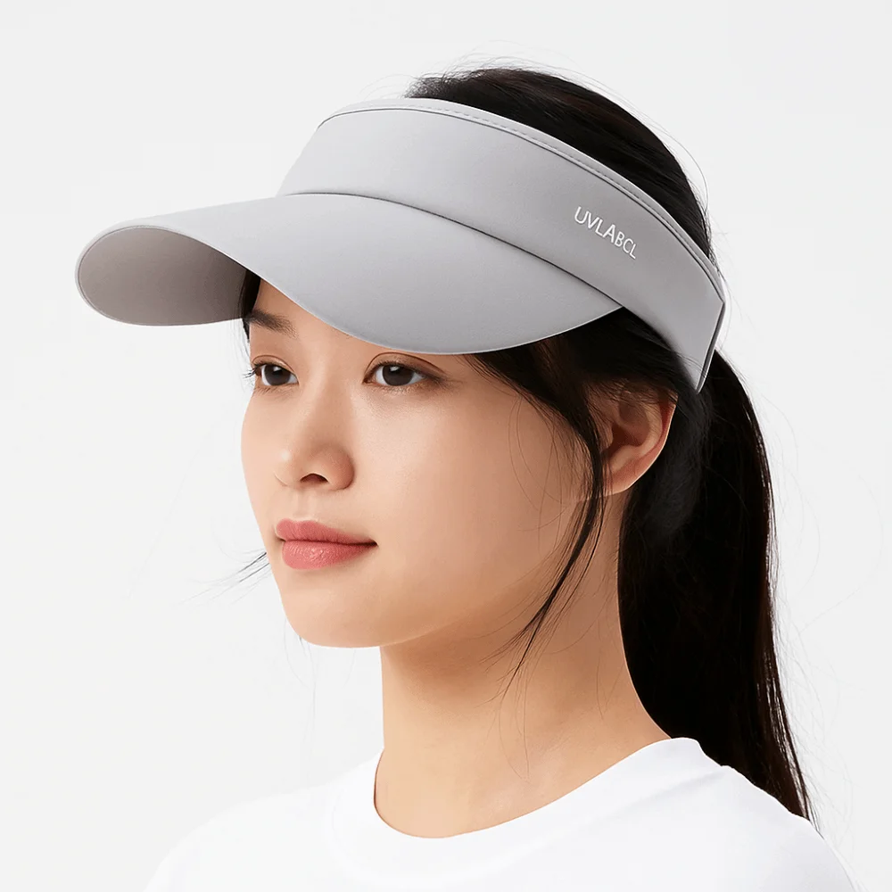 Simple Solid Color Empty Top Hat UV Protection Wide Brim Sun Protection Hat Sunscreen Running Hat Female Sunshade Hat Women/Girl