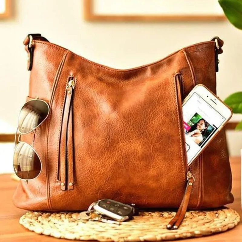 

Fashion Women Crossbody Bag Cross Single Shoulder Bag Large Capacity High Quality Handbags Retro Matte PU Leather Hobos