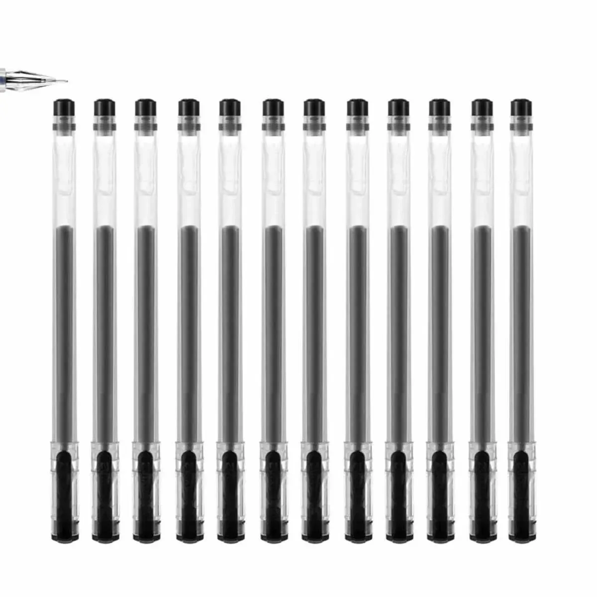 12 stks/set Diamond tip Gel Pen Fijne 0.38mm Grote capaciteit Zwart/Blauw/Rode inkt Examen Ondertekening Schrijven School kantoorbenodigdheden Statione