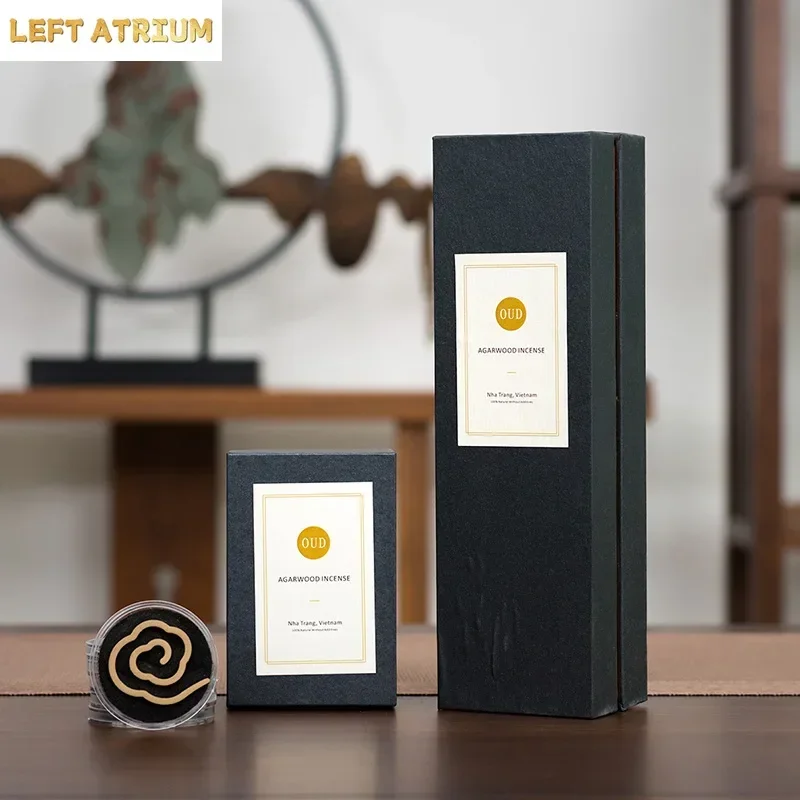 Natural Nha Trang Vietnam Agarwood Incense Aromatic Room Fragrance OUD Incense Coil  Better Meditation