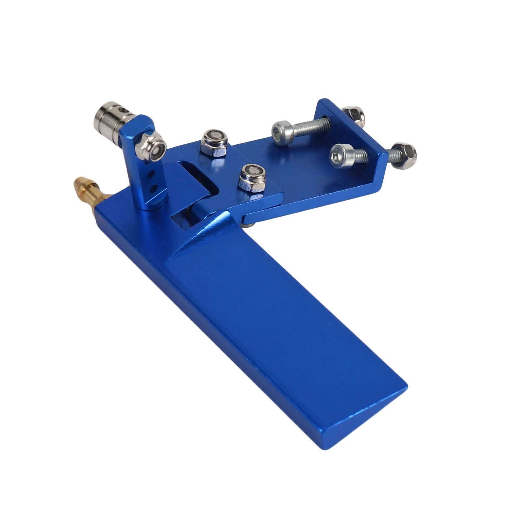 A30F-2X RC Boot Aluminium Merk 75Mm Metalen Zuig Water Roer Voor Afstandsbediening RC Boten CNC Onderdelen Blauw