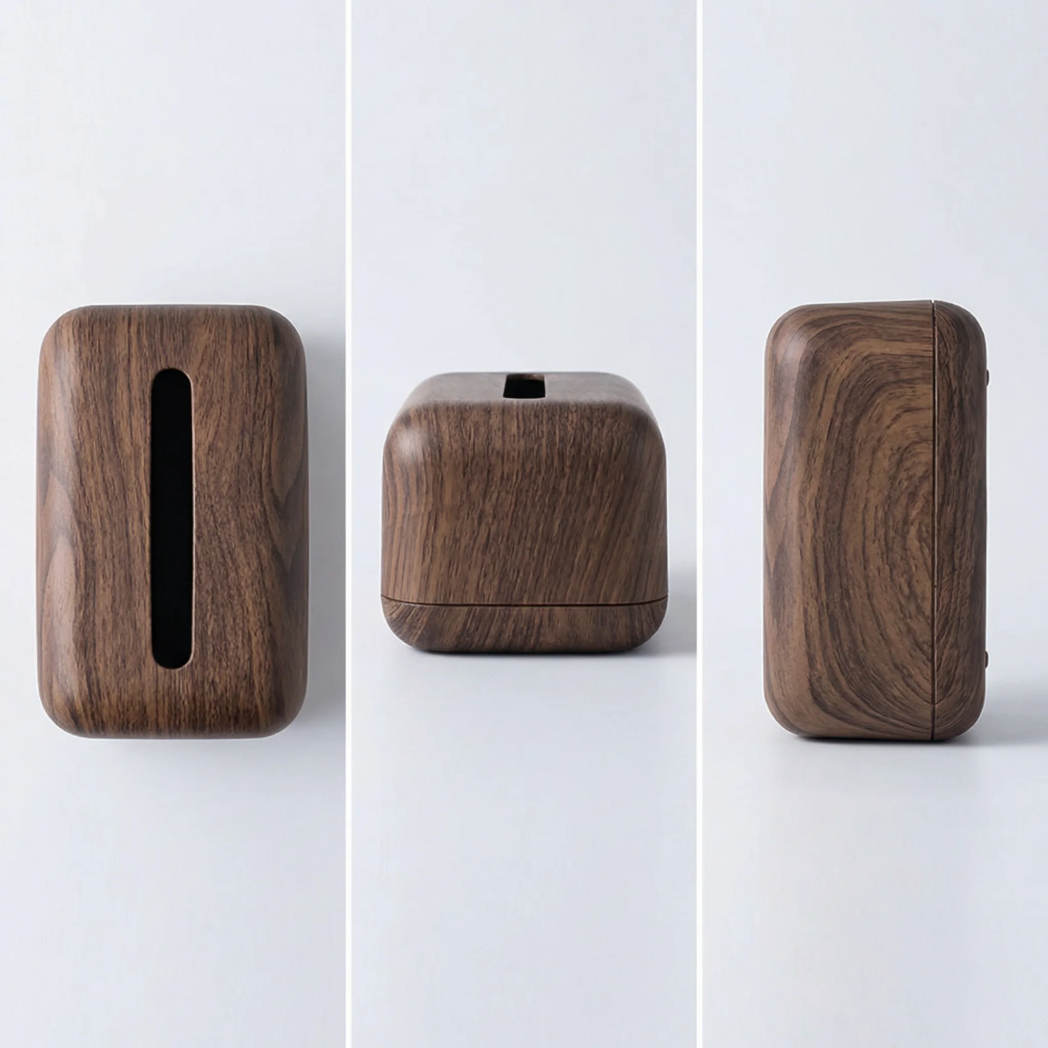 Vintage Faux Wood Plastic Tissue Box Cover Chinese Desktop Napkin Dispenser Home Restaurant Decor Christmas Halloween Gift view 4