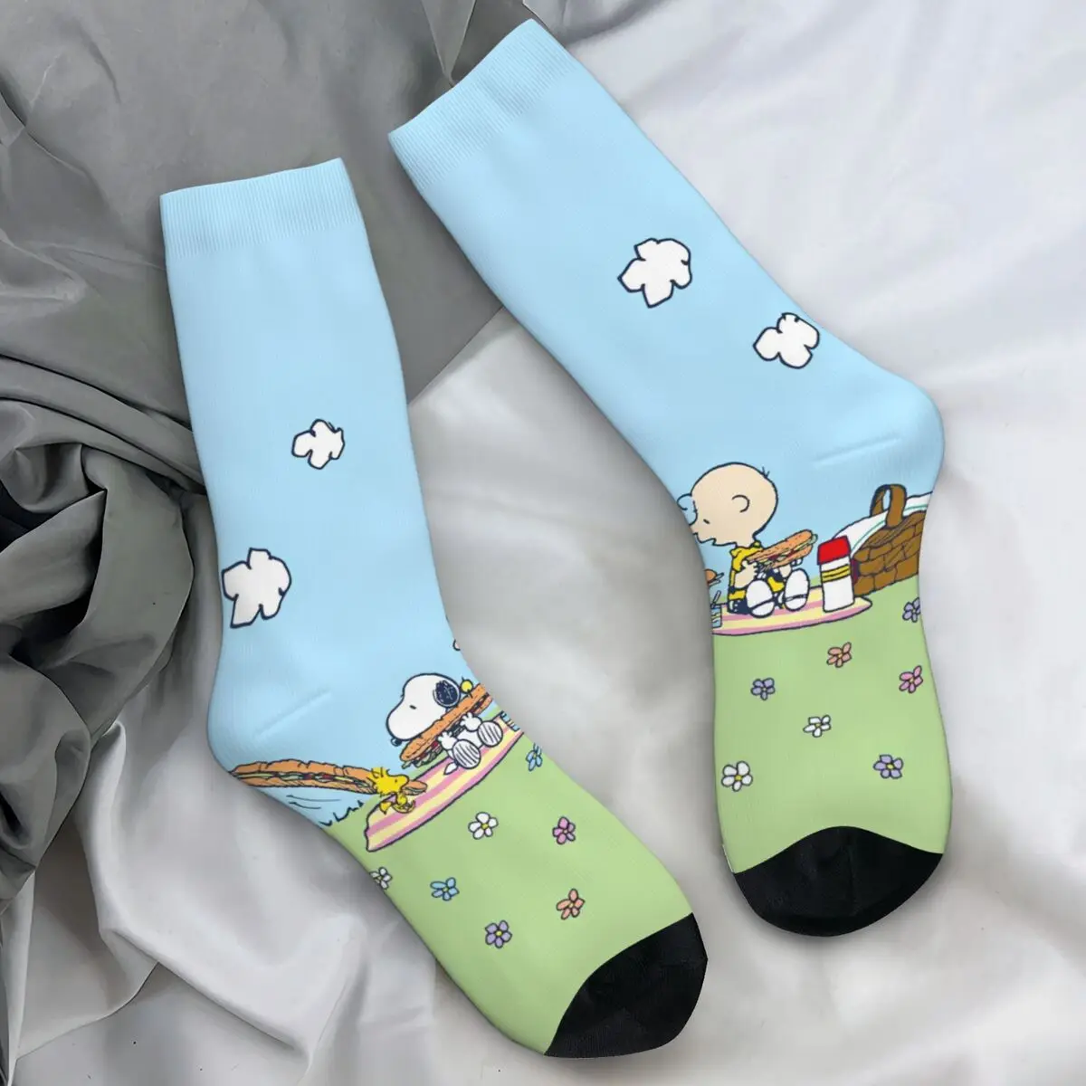 Chaussettes Snoopile pour hommes et femmes, bas d'hiver, chaussettes chaudes et douces, chaussettes de course à motif antibactérien, mode