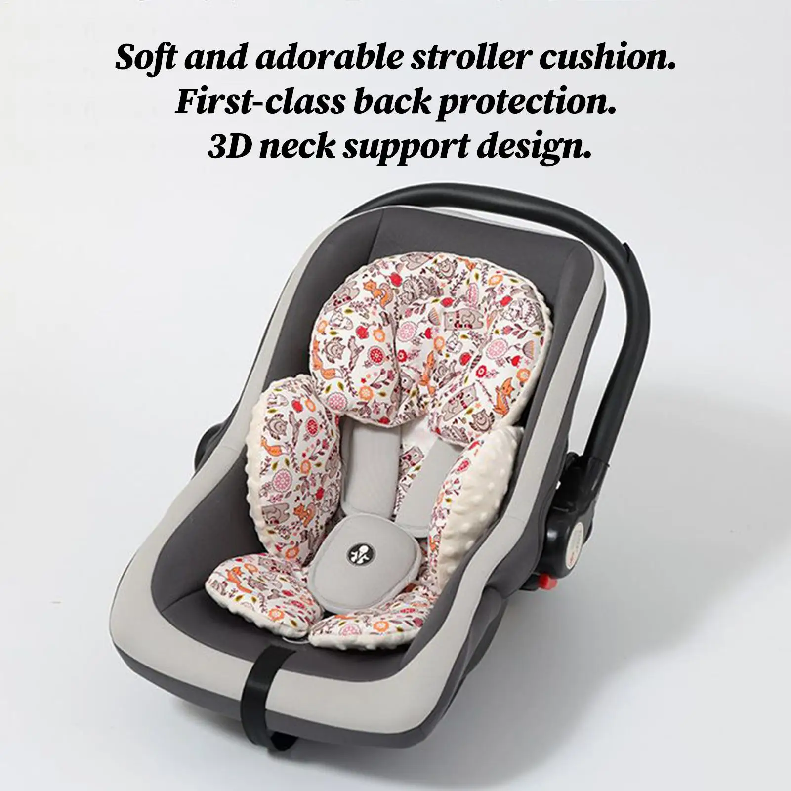 Baby Car Seat Cushion Car Seat Insert Support For Kids Removable Head Support Adjustable Height Protector Cover Cushion For