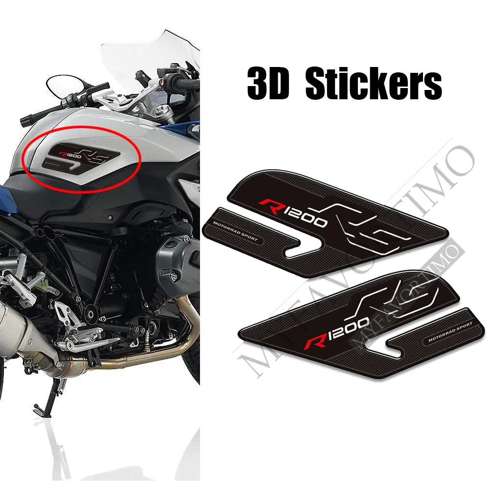 

Motorcycle Stickers Decals For BMW R1200RS R 1200 RS R1200 Tank Grips Pad Gas Fuel Oil Kit Knee Fish Bone Protector