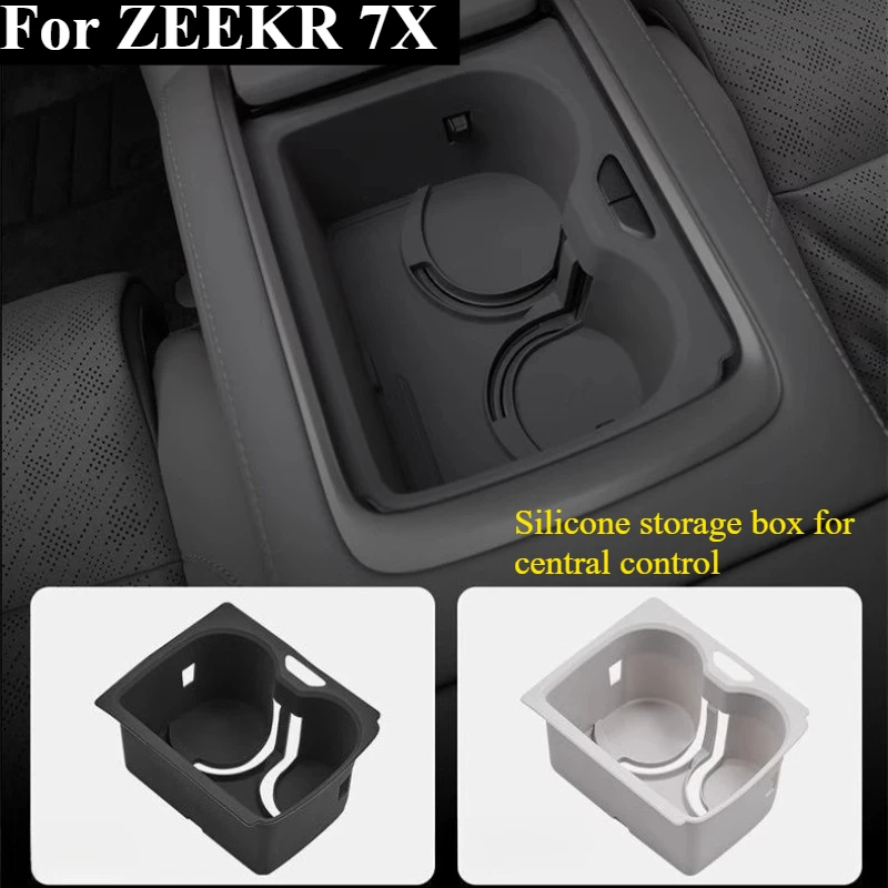 

For ZEEKR 7X Center Console Anti-slip Silicone Water Cup Mat Cup Holder Storage Box Interior Modified Accessories