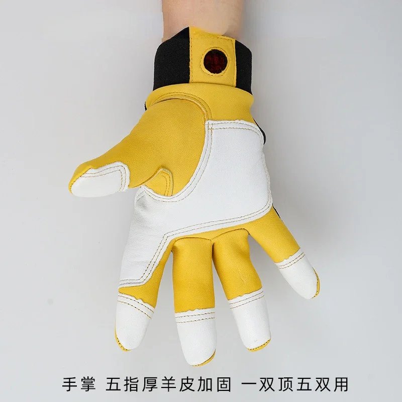 1 par de guantes de trabajo de seguridad, guantes de construcción, guantes de jardinería, guantes de mecánico de alta resistencia, guantes de trabajo de piel de oveja para M/L/XL/XXL