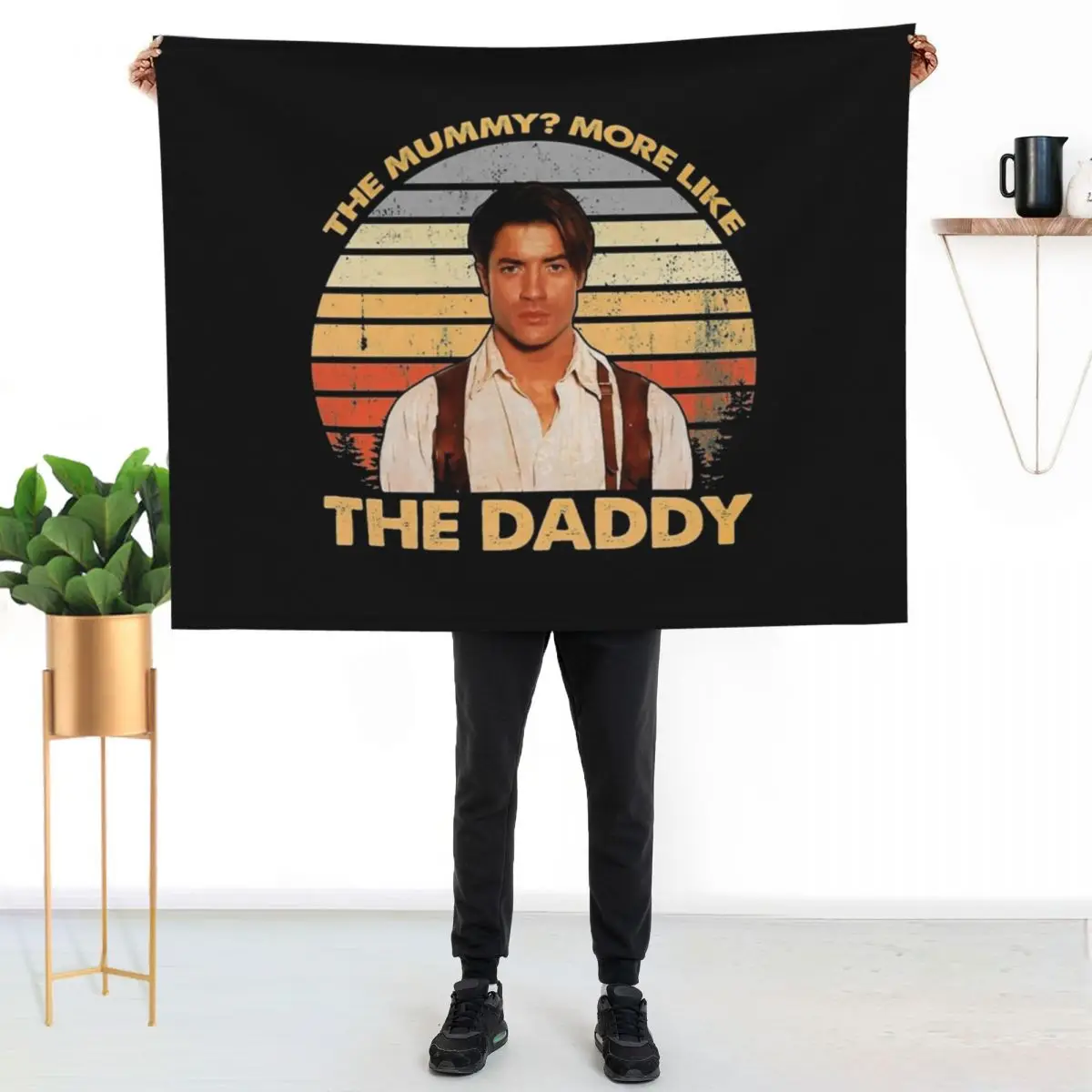 Brendan-Fraser - The Mummy More Like the Daddy Throw Blanket Stuffeds Luxury Throw for babies Decorative Beds Blankets