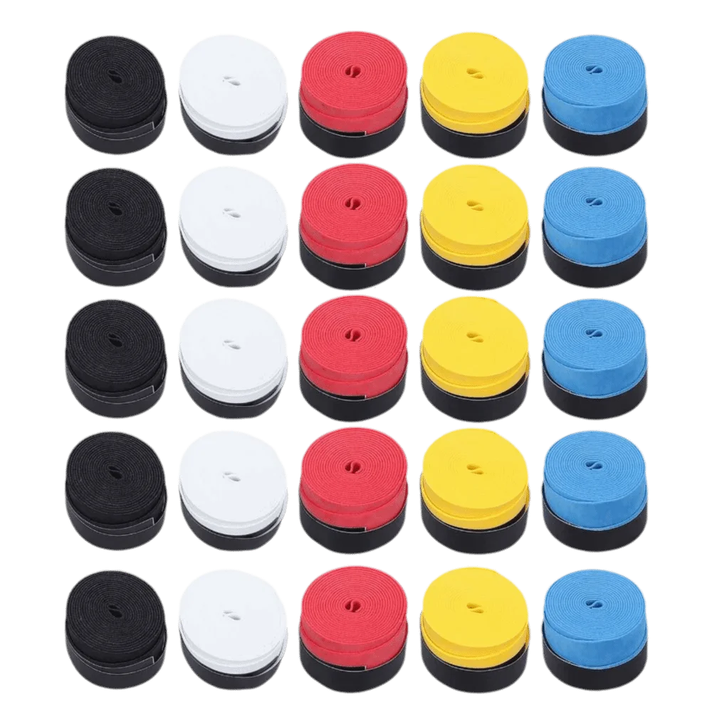 25pcs/50pcs Holeless Flat Racket Grip Tape Non Slip Sweat Control Paddle Grip Tape Breathable PU Handle Grip Wrap Pickleball