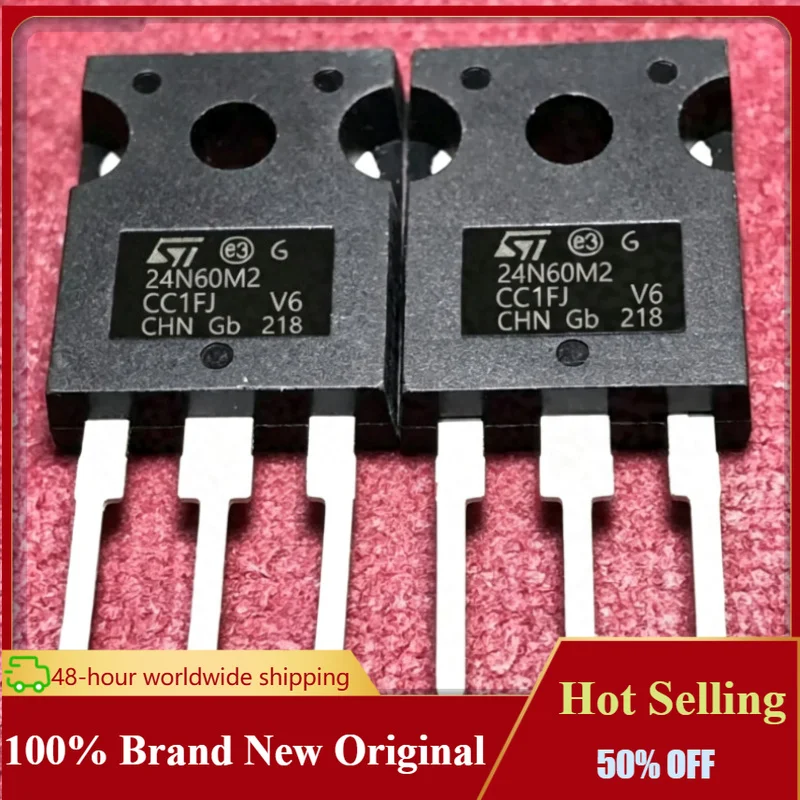 10PCS STW24N60M2 24N60M2 TO-247 Screen printing 24N60M2 N channel withstand voltage: 600V current: