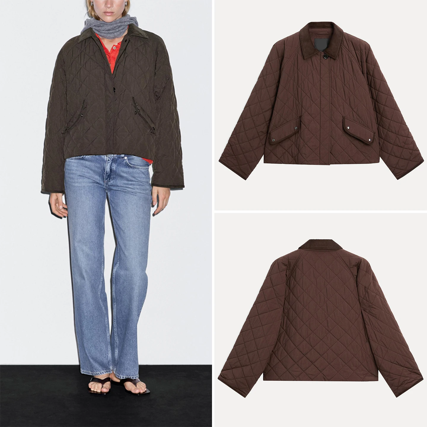 

Autumn 2025 Women's ort Lightweight Velvet Jaet Details Commute Sle Long Sve Button Closure Color Ladies Coat