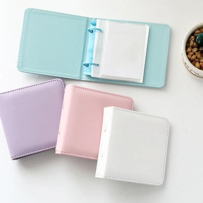 50/100 Inner Pages Loose-leaf Portable Photo Album PU Leather Album for Mini Instax & Name Card 3/Inch  Album Photos