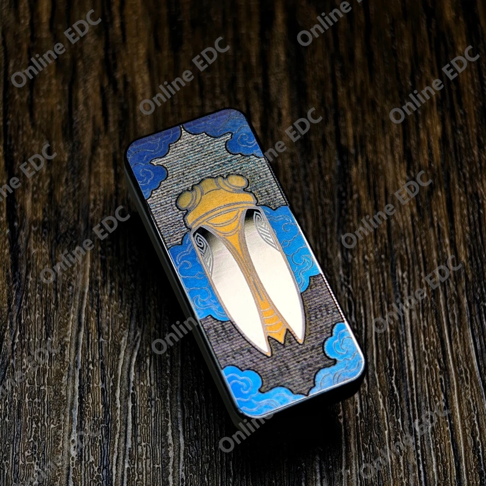 REBORN EDC Spring Cicada Fidget Slider Ti/PEEK Push Slider Fidget Toys For Adults Stress Relief Toy Anxiety Relief Gadgets