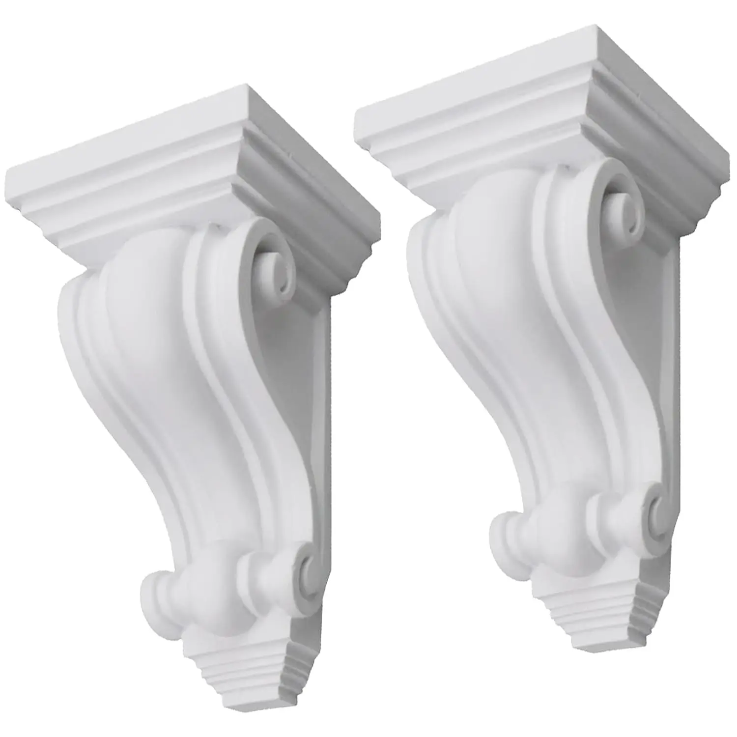 Decorative Corbel,PU Carved Corbel Bracket,Paintable European Style Ornate Corbels for Archway, Ceiling,Doorway Countertop Decor
