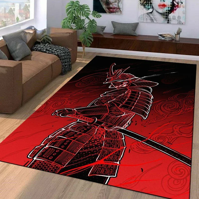

Multi Sizes Samurai Spirits Pattern Rug Carpet for Living Room Bathroom Creative Doormat Carpet for Bedroom Home Decor Play Mat