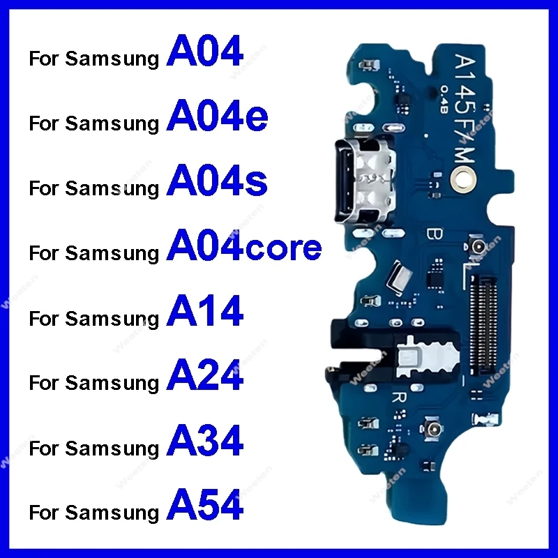 

USB-плата для зарядки с микросхемой для Samsung Galaxy A04 A04e A04s A04core A14 A24 A34 A54 4G 5G Замена Замена запасных частей