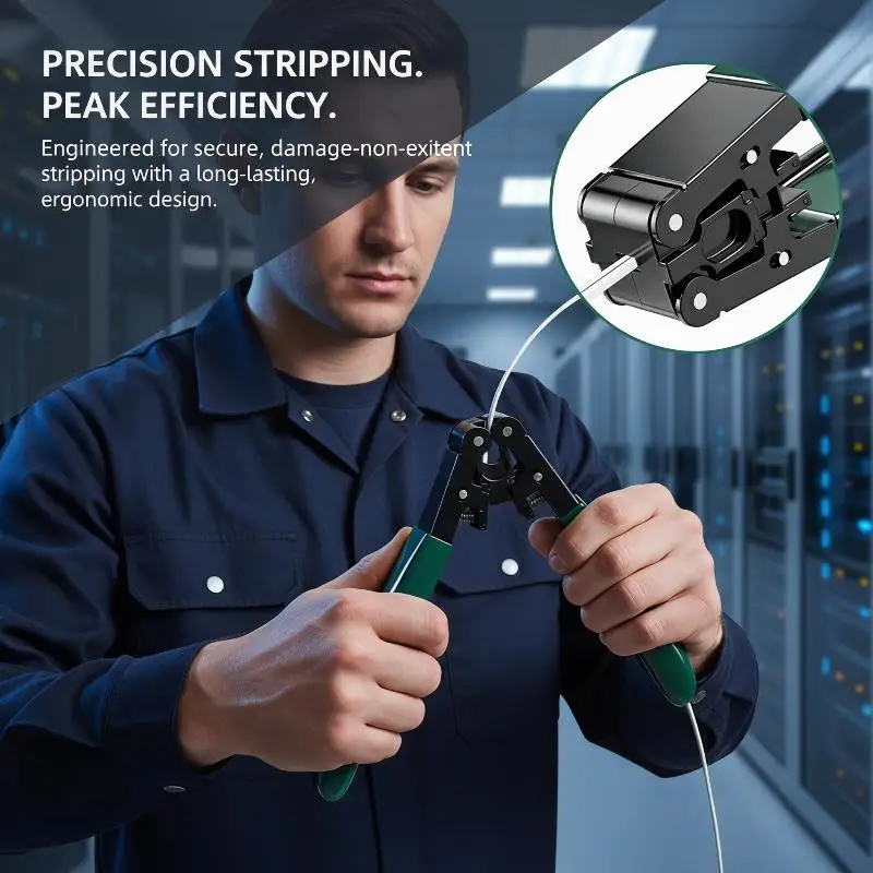 FTTH Fiber Optic Stripping Tool Multi Size Blade Optical Cable Stripper for Professional Field Use