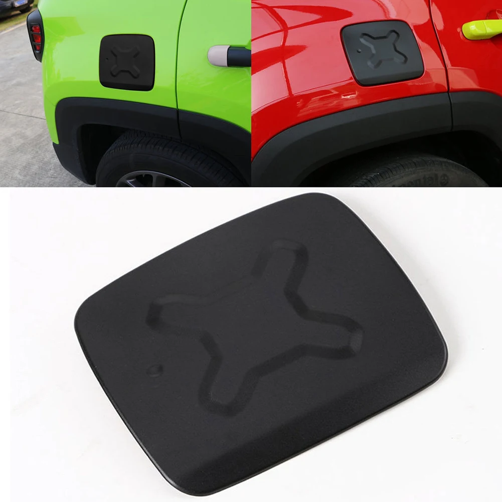 Fuel Tank Cap Covers Trim Gas Tank Decoration for Jeep Renegade 2015 -2017 Aluminum Alloy Car Door Trim Car Exterior Accessories