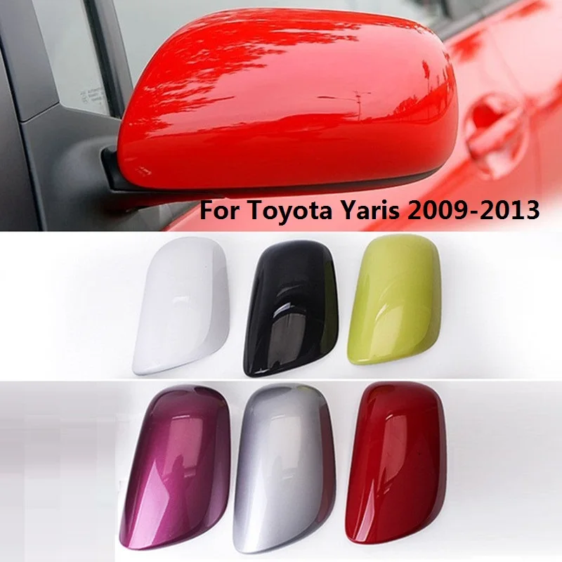 

CAPQX Outside Rearview Mirror Cover For Toyota Yaris 2009 2010 2011 2012 2013 Rear View Mirror cap hood shell Housing hood