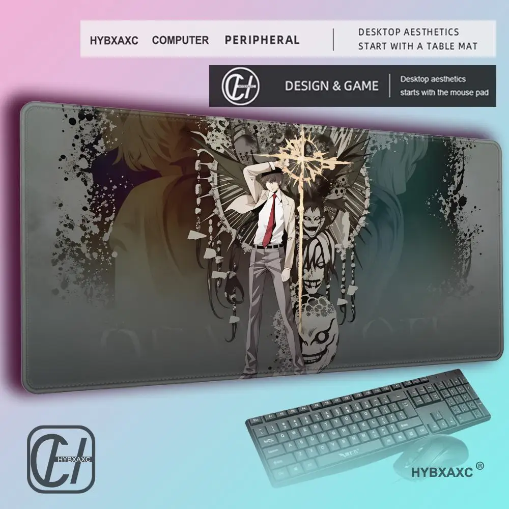 HYBXAXC Japanese manga Death Note Mousepad Thickened Mouse Pad XXL Gaming Keyboard Notebook expand Desk mat PC Table accessories