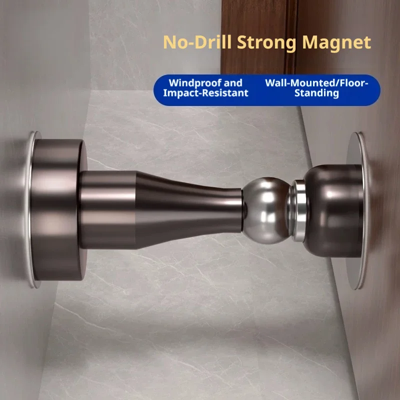 

Heavy Duty Magnetic Door Stopper: Strong Stainless Steel Door Holder for Bedroom & Home Safety