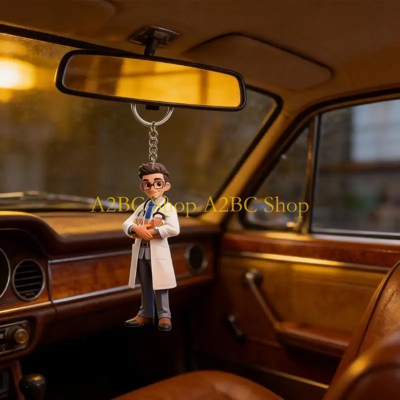 A2BC Keychain Pendant for Friend & Family Rearview Mirror Hanging Pendant Decoration