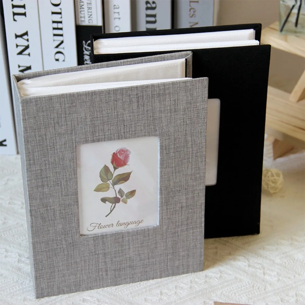 New 200 Pockets Photo Album Linen Cover DIY Writable Large Scrapbook Album 4x6 Photos Slip-in Picture Albums Children Growth