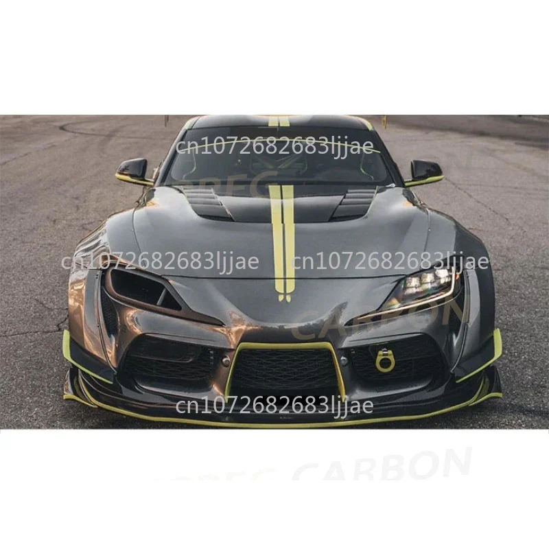 

Капот из кованого карбона для Supra A90 2019+, крышка двигателя, аксессуары для тюнинга автомобиля, комплект обвеса