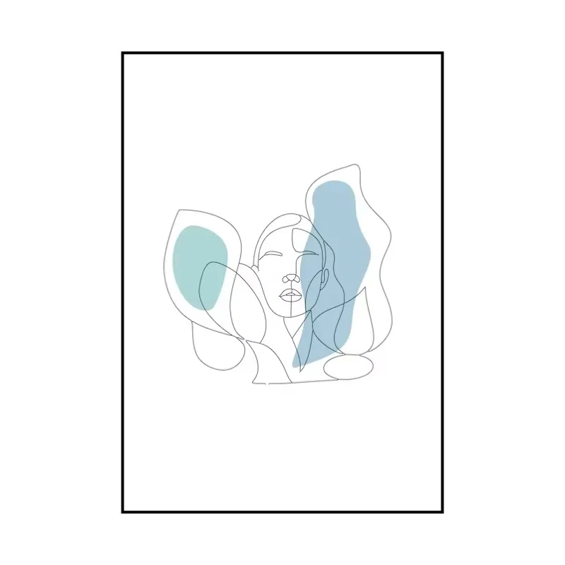 Cuadro Abstracto de Bailarina, Dibujo de Cuerpo Entero en Una Línea, Impresión Estética en Lienzo, Pósteres para Sala de Estar, Decoración Moderna para el Hogar